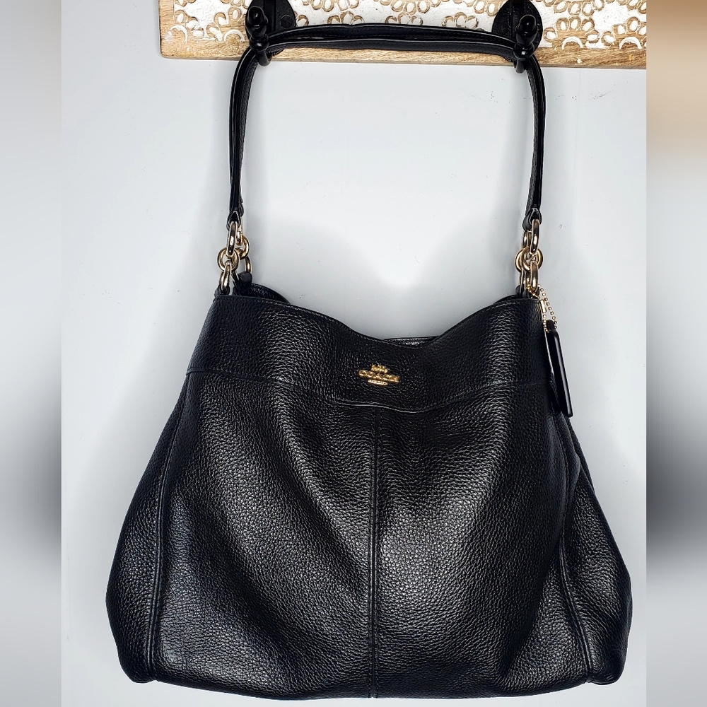 Coach Lexy Pebble Leather Shoulder Bag